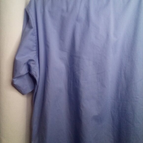 John Weitz Button Down Shirt Men 16 1/2 Short Sleeve Pocket Blue - Picture 14 of 14